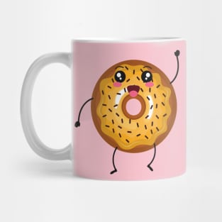 Smiling friendly Cartoon Donut Mug